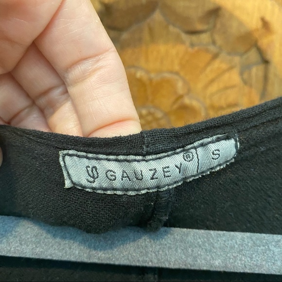 Gauzey Jumpsuit sleeveless pockets black SMALL elastic waist - Picture 8 of 8